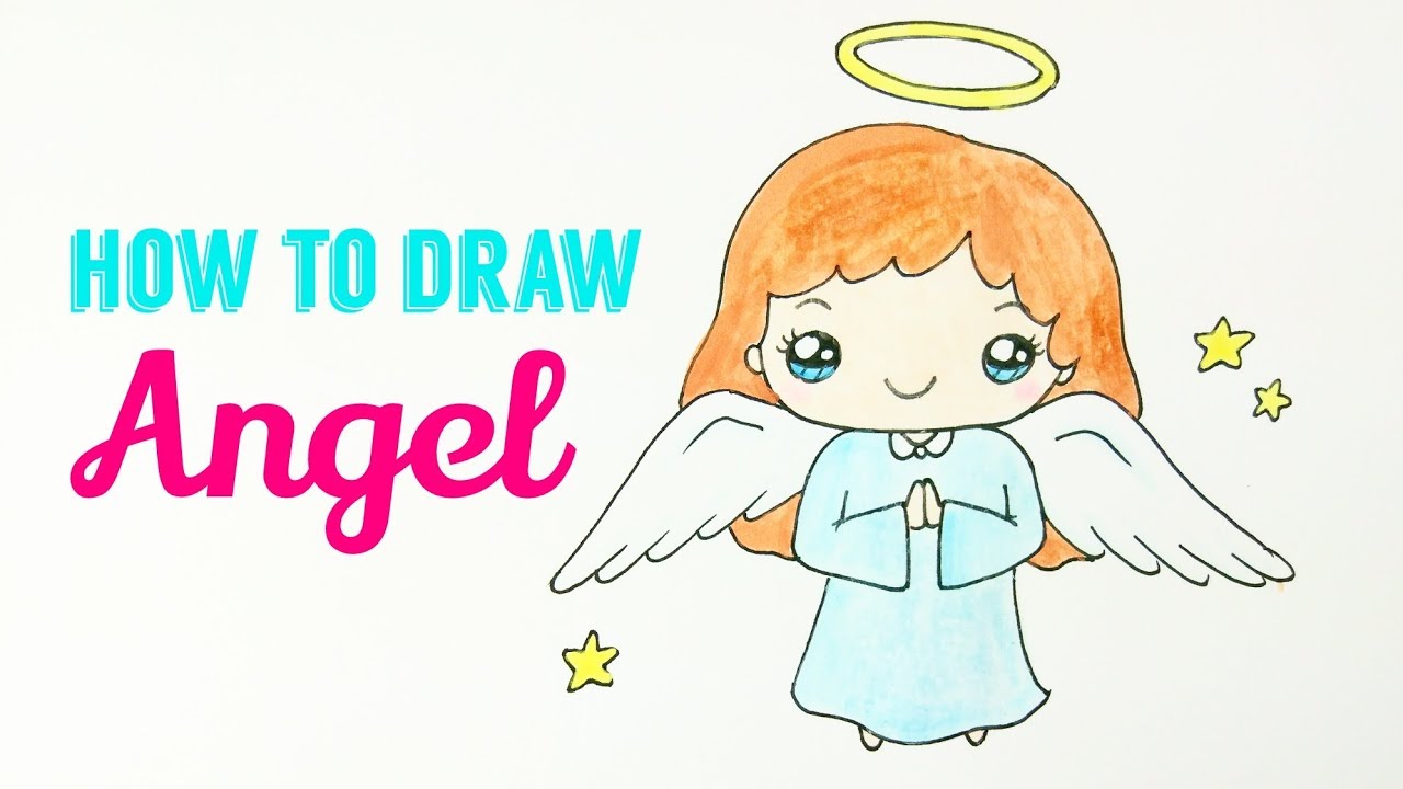 Angel Clipart Free Graphics Of Cherubs And Angels - Easy Angel Drawing Easy  Step By Step PNG Image | Transparent PNG Free Download on SeekPNG