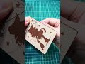 東方Project/ 魔理沙の影絵付きレザーカード作ってみた。