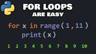 For loops in Python are easy