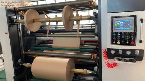 #shorts High-speed duplex rewind HFQA-1600W is slitting kraft paper with 350m/min speed