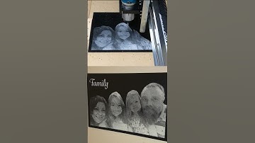 Carving a Photo Using Estlcam Halftone on the LongMill MK2 CNC #shorts