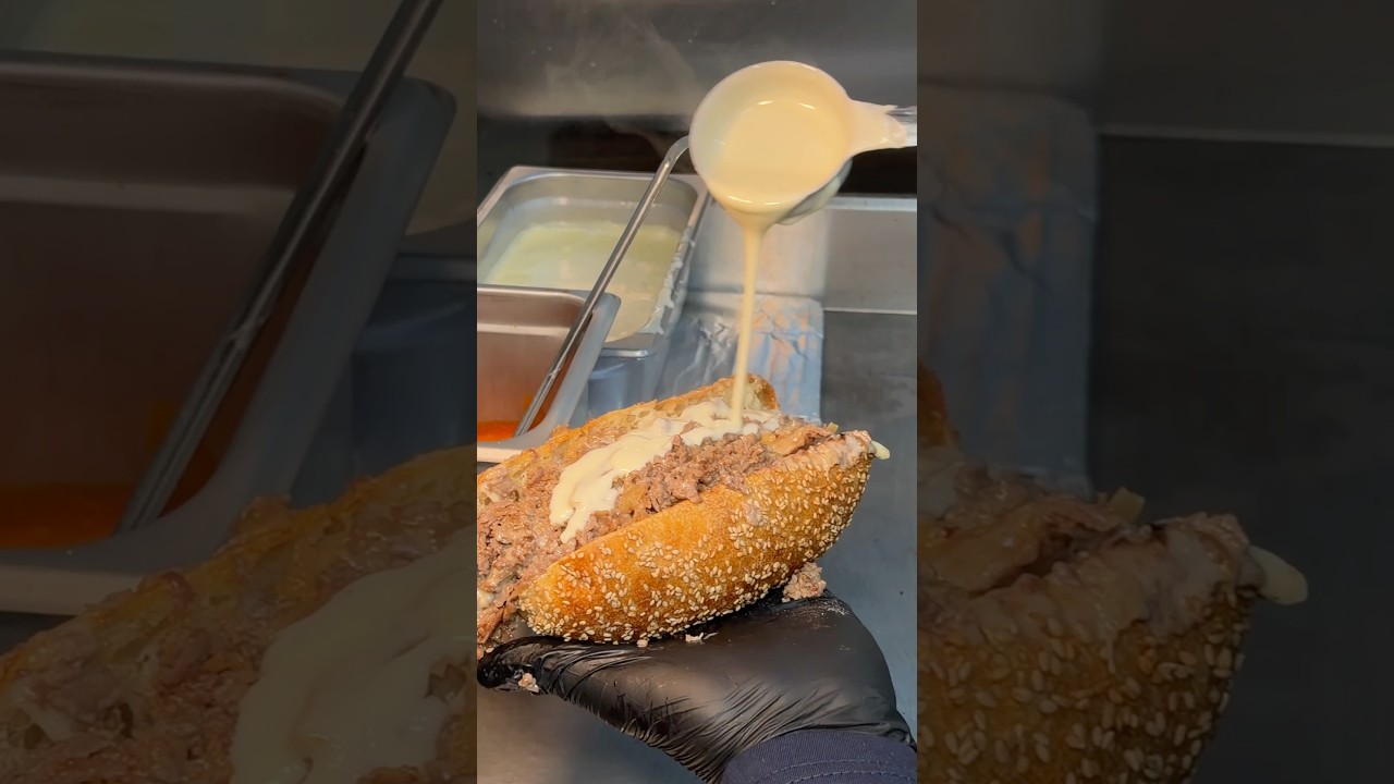 The incredible CHEESESTEAK being made from Crave in Wayne, New Jersey!! 🥩🧀🥖🔥🤤 #DEVOURPOWER