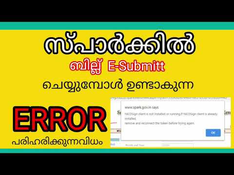 SPARK ൽ ബില്ല് E-Submit ചെയ്യുമ്പോൾ ഉള്ള Error പരിഹരിക്കുന്നവിധം  #Spark #E-submission #Error