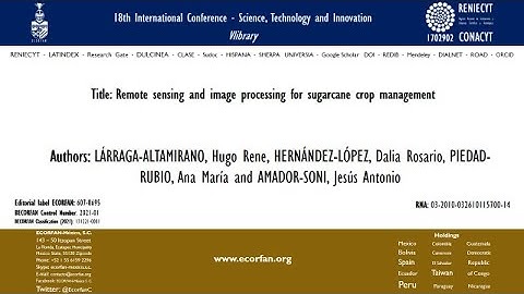 Remote sensing and image processing for sugarcane crop management