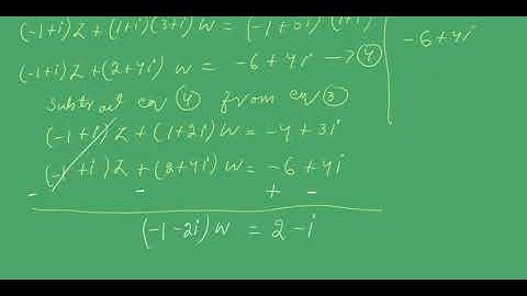 1.3.1(2) solve the simultaneous linear equations with complex coefficients; By Elimination method.