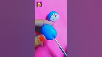 Making Doraemon with clay 😋||weirdcraft #claydoraemon #clayart