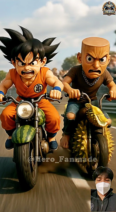Goku vs Tung Tung Tung Sahur at the Racing #goku #dragonball #brainrot #tungtungtungsahur
