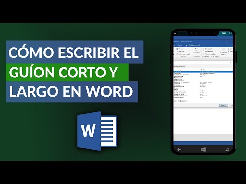 Cómo hacer y escribir el guion corto y el guion largo en WORD con el teclado