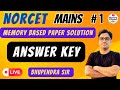Norcet mains answer key l Norcet mains paper solution l nursing kingdom