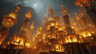 The Amber Castle Of Dreams A Journey Through Radiant Luxury & Warm Light 4K
