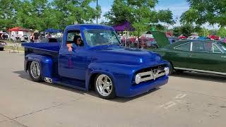 Cars cruising day two of the 2022 Goodguys Heartland Nationals in Des Moines, Iowa