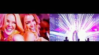 Kylie Minogue, Dannii Minogue - 100 Degrees (LaLCS, by DcsabaS, 2015 RAH, 2015 X Factor AU)
LaLCS stands for Live and Live Combined Stereo, which means that the left and the right sides of the video come from two different LIVE performances.
In this case you can enjoy 100 Degrees from Kylie and Dannii Minogue in 2 great live performances from 2019. On the right the X-Factor Australia performance (edited), while on the left the Royal Albert Hall performance. Kylie Minogue, Dannii Minogue - 100 Degrees (LaLCS, by DcsabaS, 2015 RAH, 2015 X Factor AU)