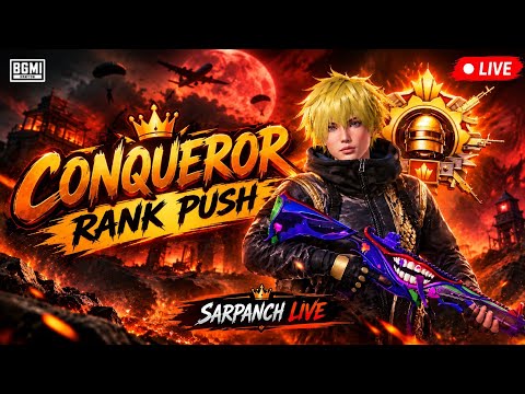 🏆RANK PUSH TO CONQUEROR | FULL RUSH | BGMI LIVE
