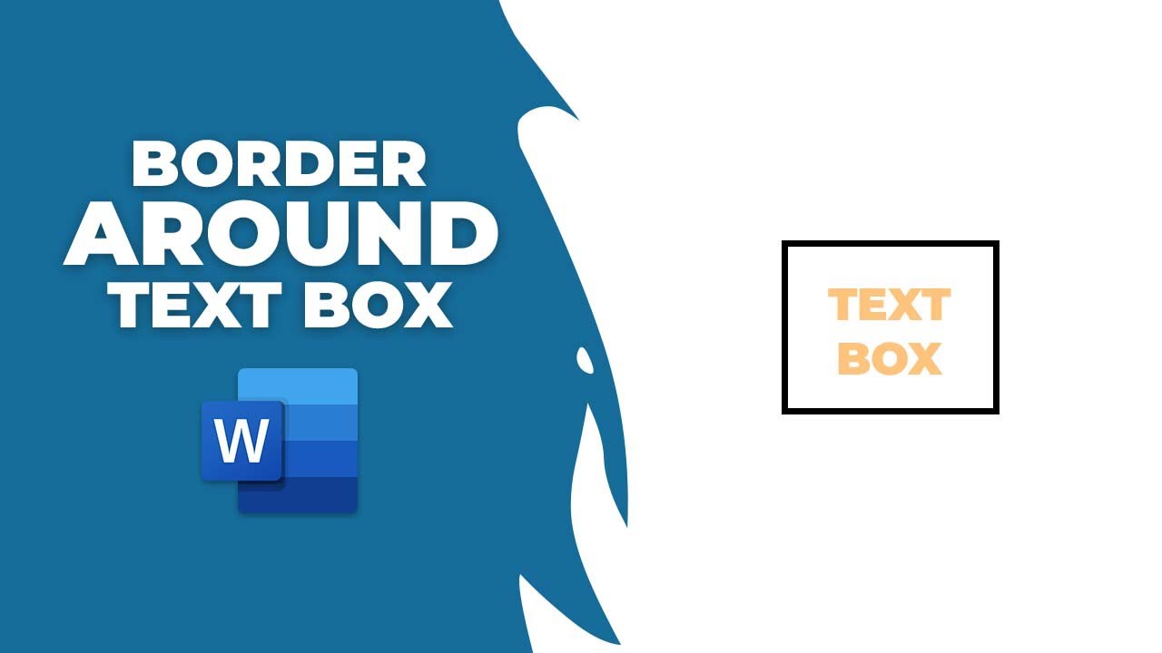How to add a border around a text box in word - YouTube