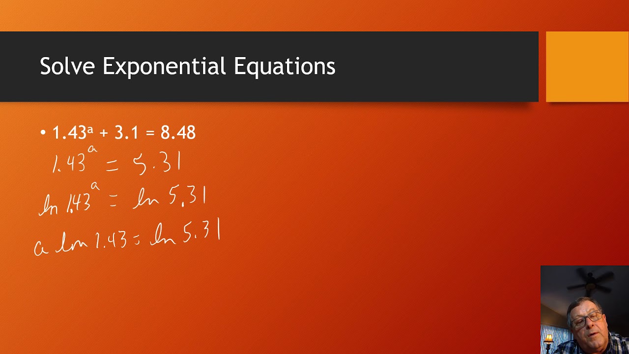 Solve Exponential Equations E 4 - YouTube