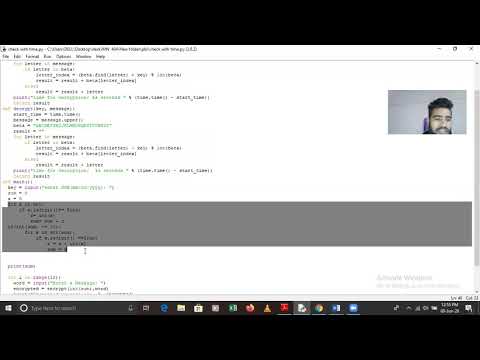 python program for encryption and decryption with time