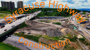 $2.25 billion Project I-81 Highway Syracuse (BL-81/I-81 southern interchange) Drone Video