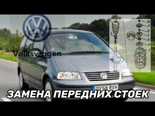 VW SHARAN замена передних стоек