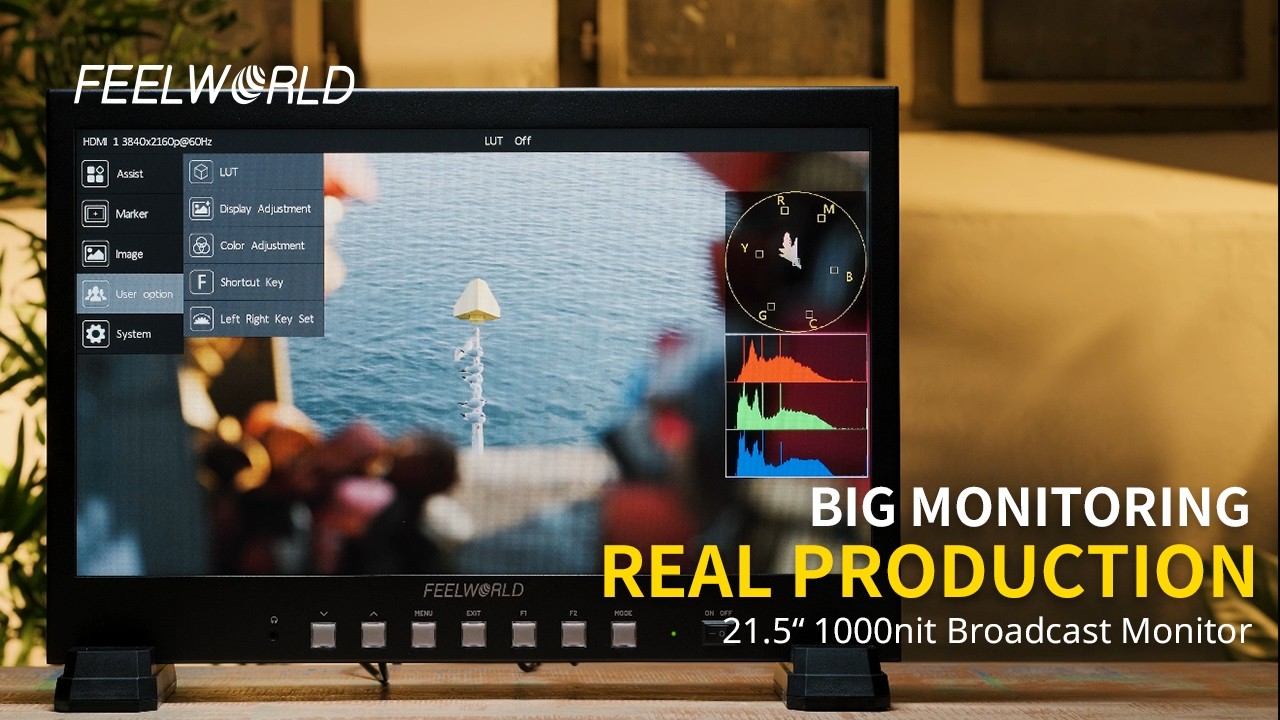 Big Screen Monitoring for Real Production | FVM215-1000 21.5-inch 1000nit Broadcast Monitor