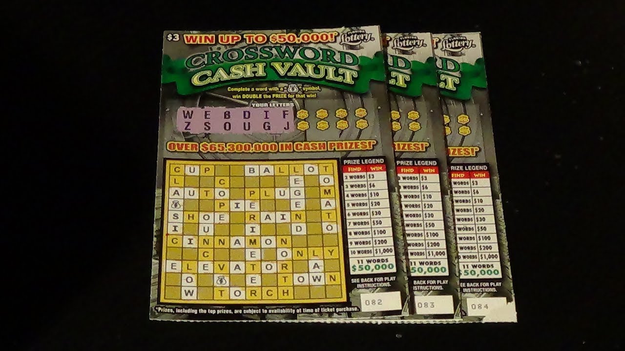 The Early Word 35 3 CROSSWORD CASH VAULT 3 FL Lottery Scratch 