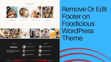 Remove Or Edit Footer On Foodicious WordPress Theme