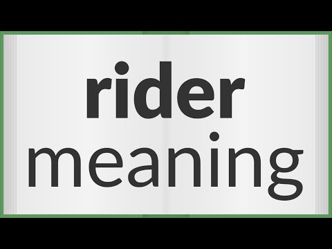 Rider Date Meaning