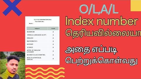 how to get index number|How to check OL&AL results without index number|Ol&AL index number recovery|