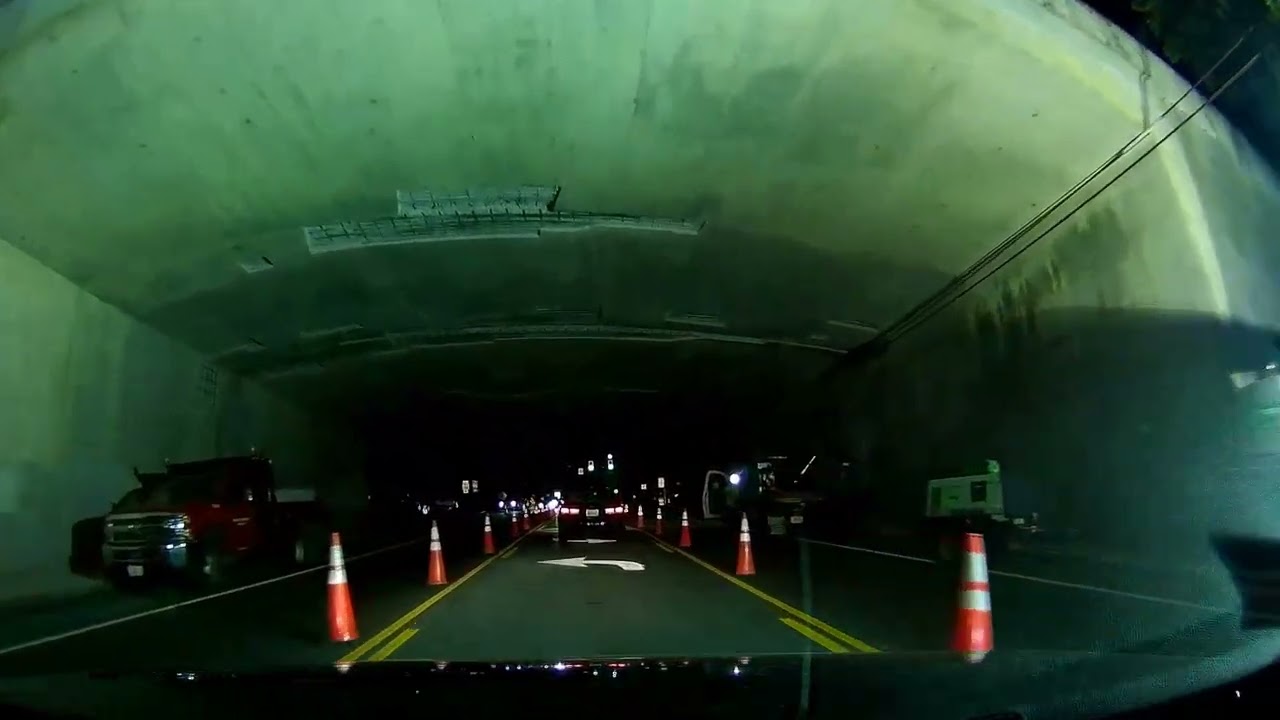 Nighttime Bridgework on Mineral Spring Avenue in North Providence