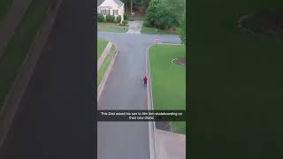 Drone Films Dad Skateboarding Fail