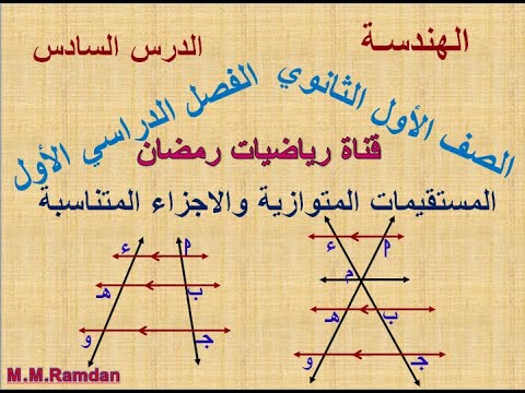 الدرس السادس هندسة صف اول ثانوي ترم 1