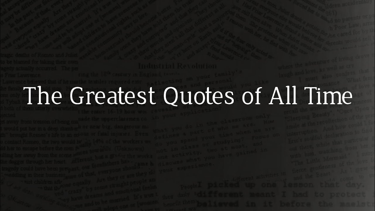 The Greatest Quotes of All Time_Motivational and quotes YouTube