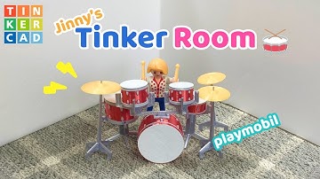 147) Miniature Drum | How to 3D Modeling & Printing with Tinkercad | Tinker room for playmobil
