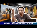 How to create virtual studio room news and editing tricks in filmora9