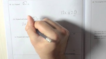 Edexcel GCSE Paper 1 November 2012 Question 11 - Expansion