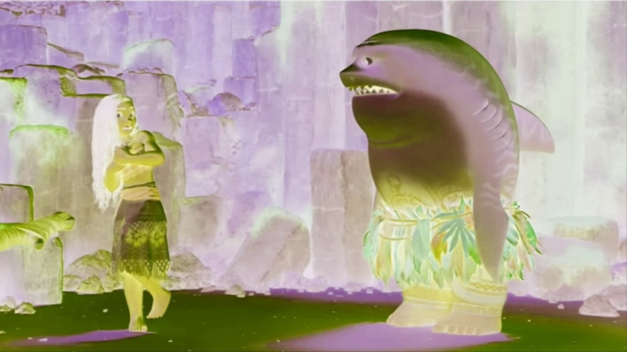 Moana Reacts To Maui's Transformation Into Shark! | Moana | Gamavision Csupo Effects