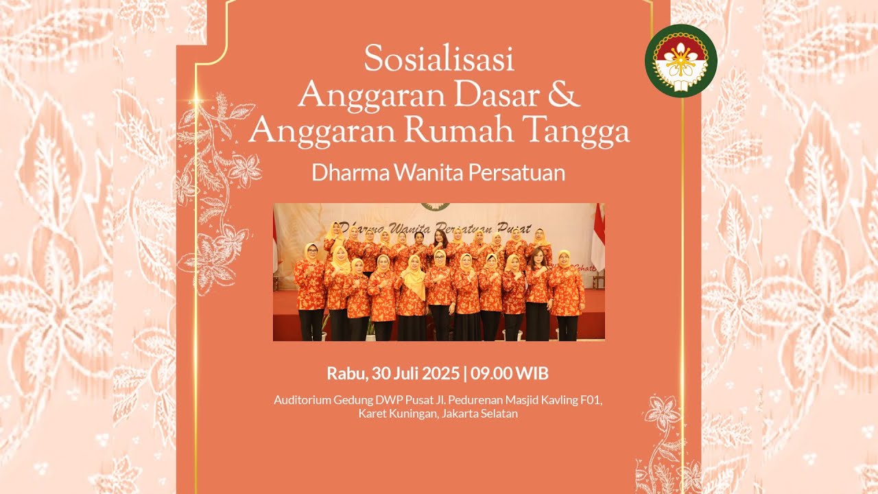 Sosialisasi AD dan ART DWP - Hasil Munas V Tahun 2024