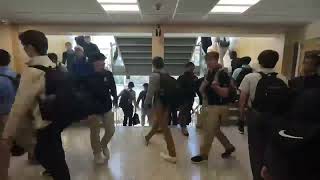 Timelapse of a schools’s halls in between classes