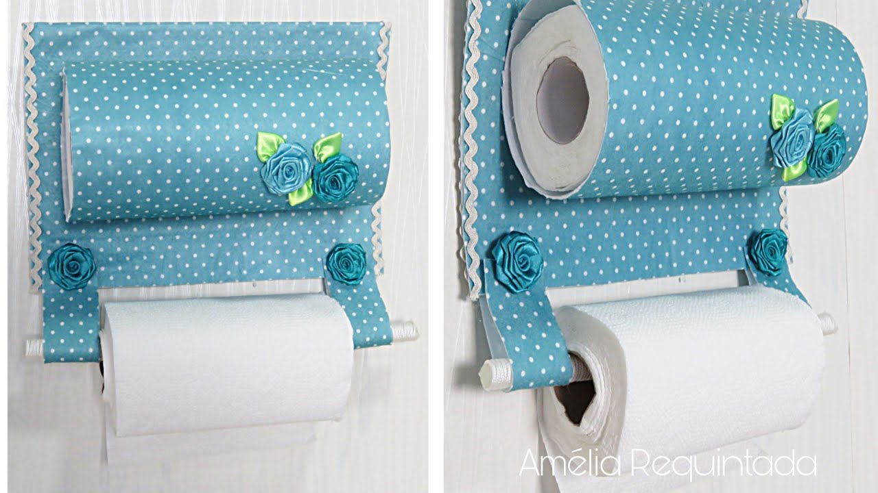 DIY ORGANIZADOR PORTA PAPEL TOALHA DE COZINHA II - FAÇA VC MESMO DO LIXO AO LUXO