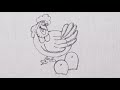 How to draw a chicken (hen) EASY step by step for kids, beginners, children