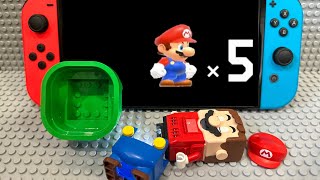 Lego Mario Enters the Nintendo Switch and Tries to Save Peach from Bowser