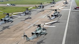 Massive Number Of Us Attack Helicopters Takeoff Together For Massive Shooting Drill