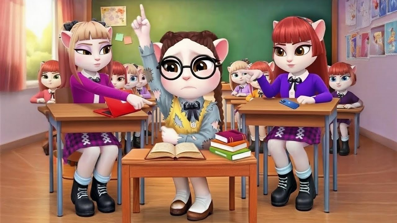 Poor Angela is bullied by wealthy students. She loves studying and is hardworking, but she is poor.😔