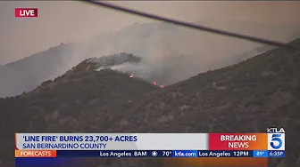 Evacuations ordered as Line Fire grows to over 23,000 acres thumbnail