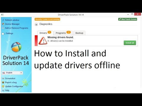 How to Install and Update drivers offline using DriverPack Solution