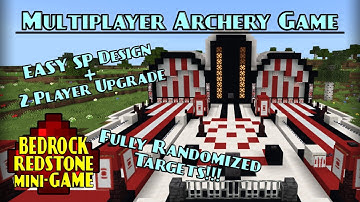 Multiplayer Archery Game with Randomized Targets | Minecraft Bedrock Redstone Tutorial | MCPE