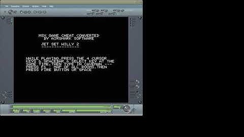 MSX GAME CHEAT