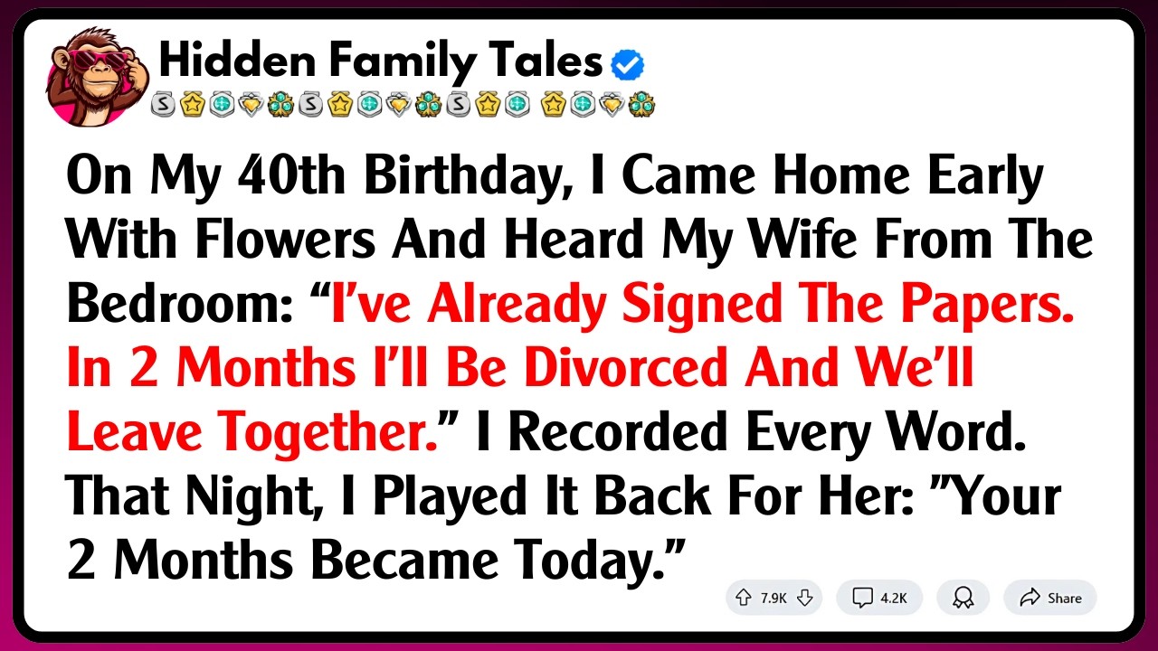 On My 40th Birthday, I Came Home Early With Flowers And Heard My Wife From The Bedroom: “I’ve...
