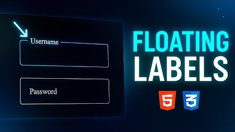 How to Make Floating Input Labels Using HTML & CSS Only