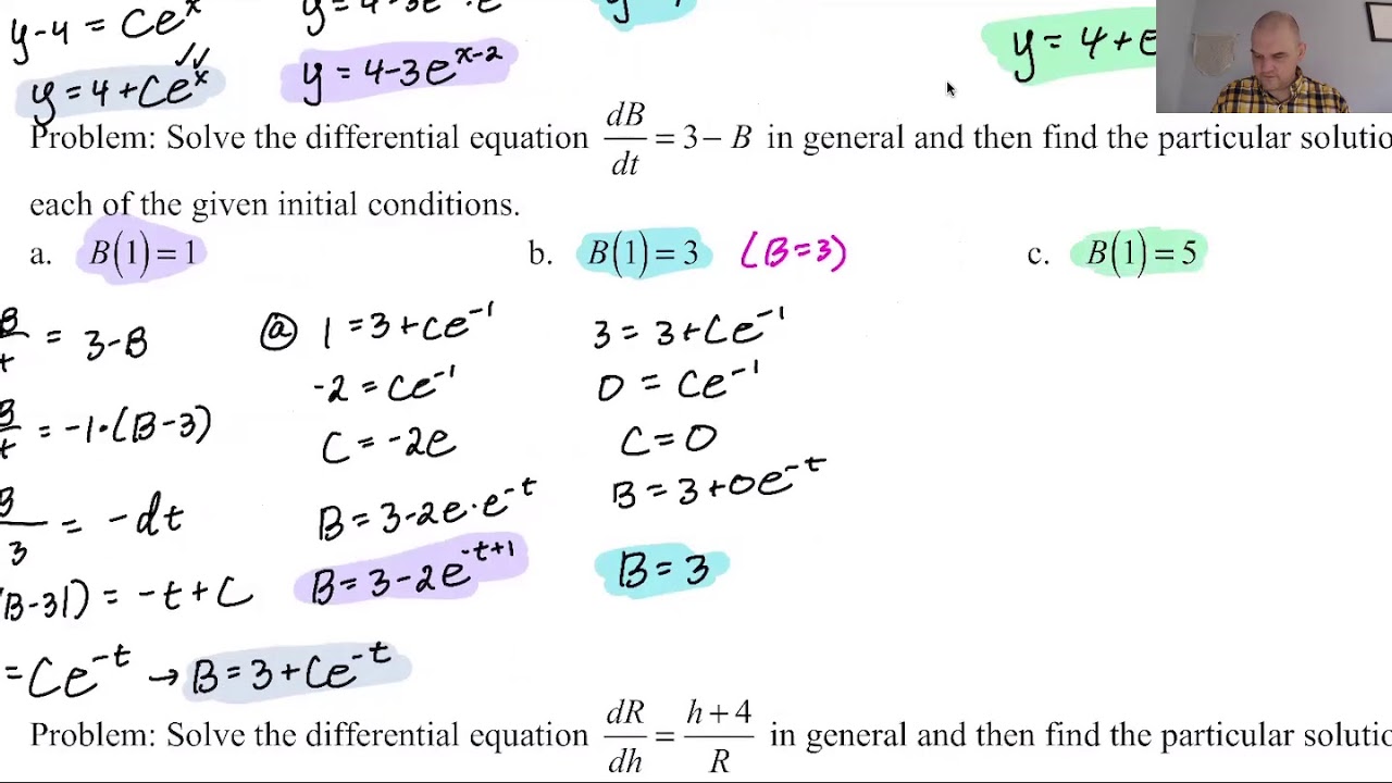 Solving differential equations pg 3 pt 2 youtube