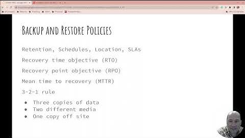 Cloud+ 4.5 Given a scenario, perform appropriate backup and restore operations